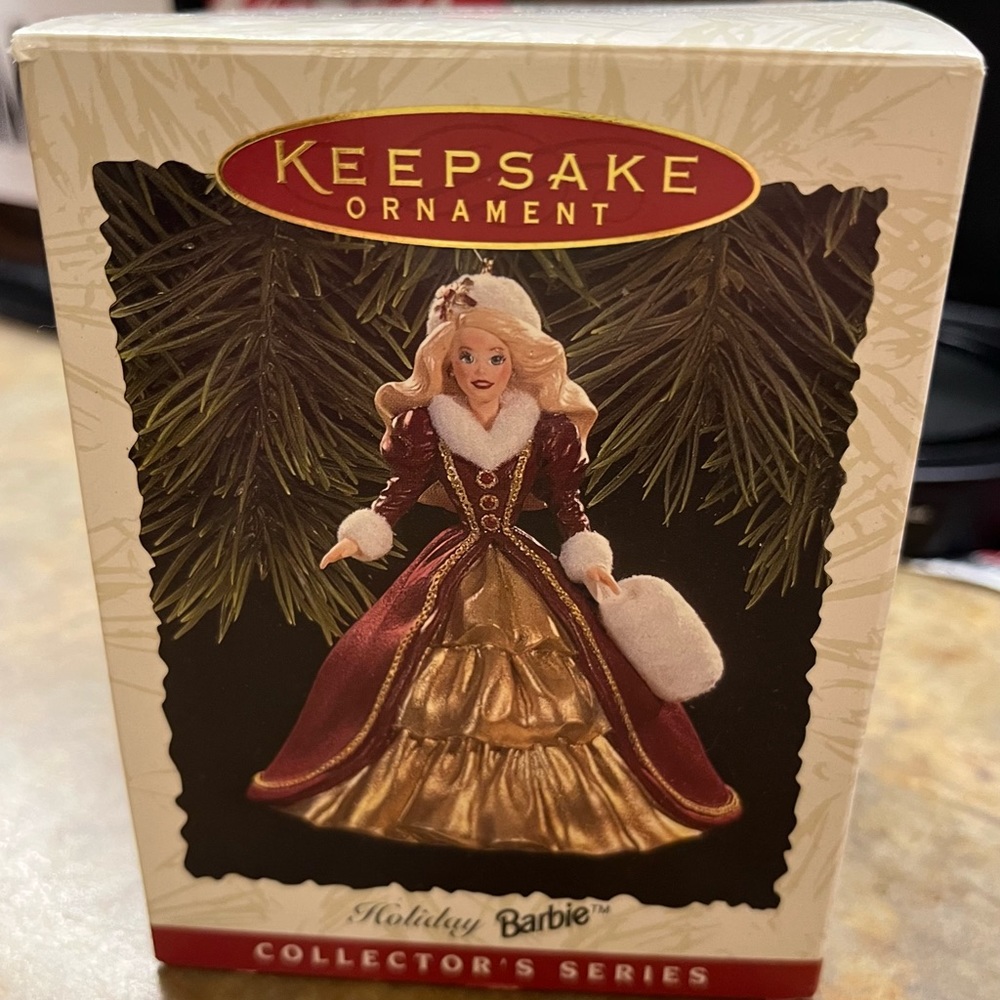 Vintage rare Hallmark Keepsake Holiday Barbie ornament